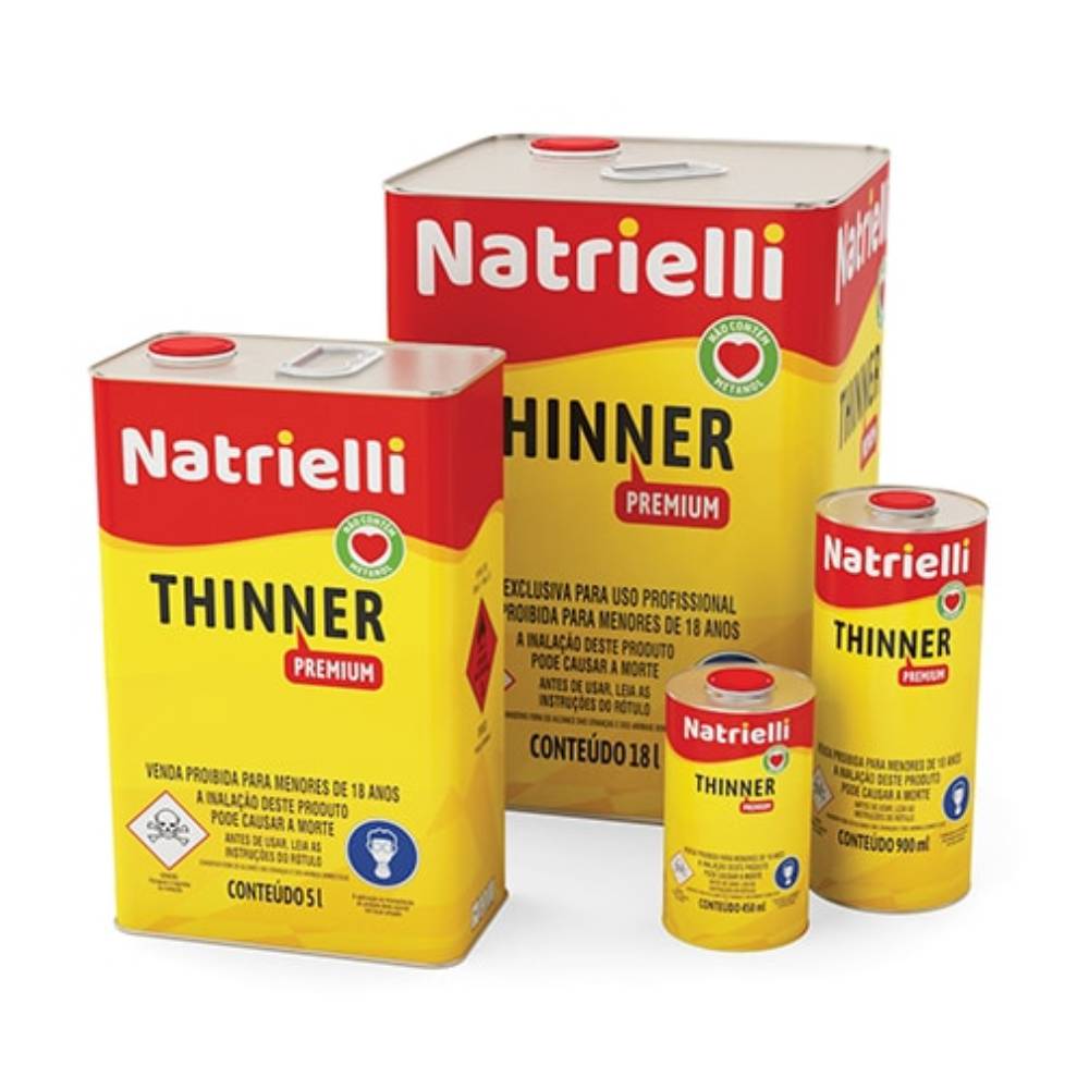 Thinner 8800 Alta Diluição 900ml 5L e 18L Natrielli